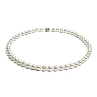 Wind and Cloud-14KGP clasp pearl necklace